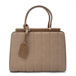 Sac à main " Miss Alita " à poignée rigide - Taupe