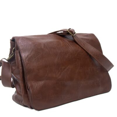 Sac cartable L'Odyssée à 6 compartiments - Marron foncé
