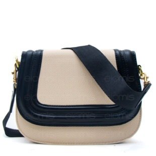 Sac bandoulière Glam - Beige / Noir