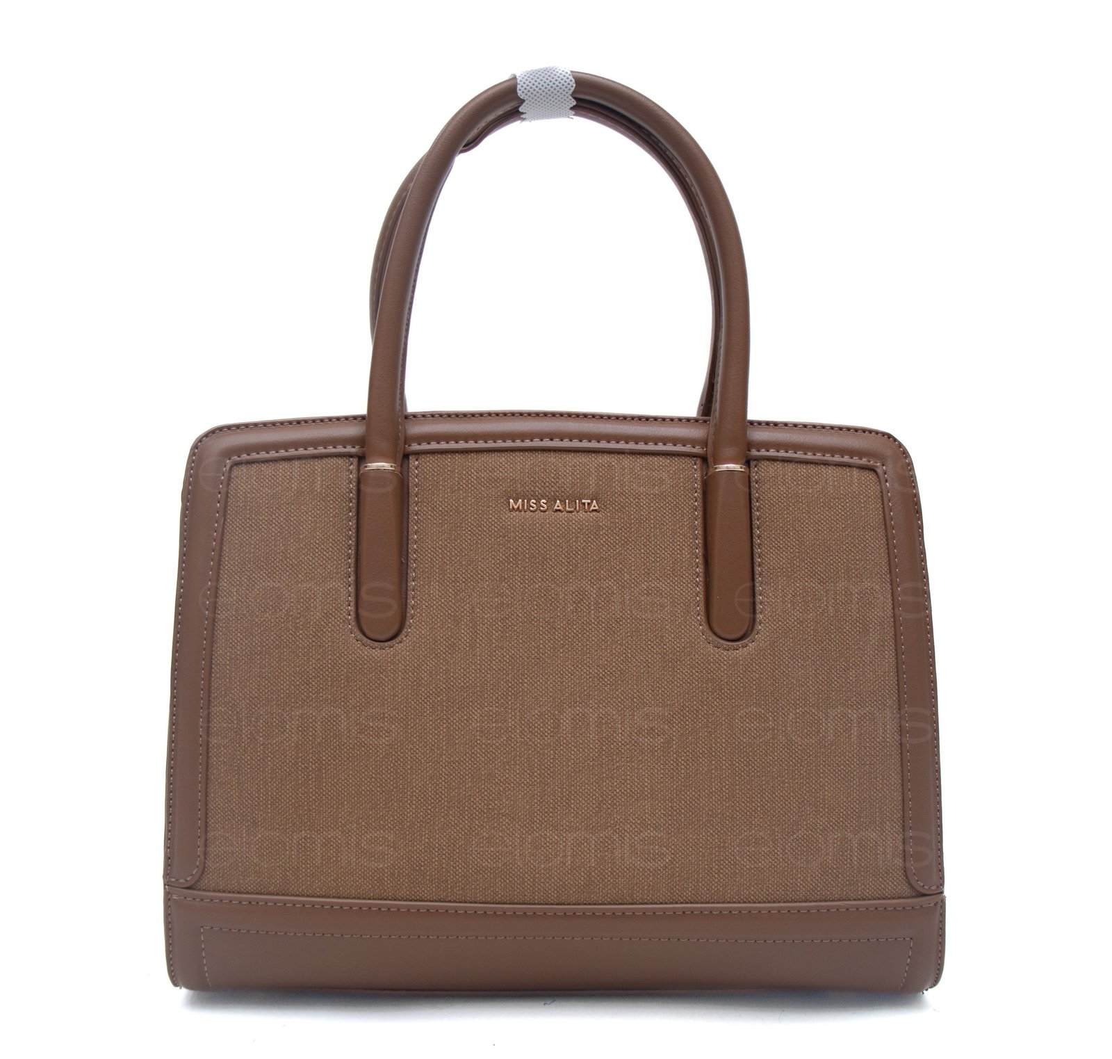 Sac à main " Miss Alita " à triple compartiments - Marron – Image 8