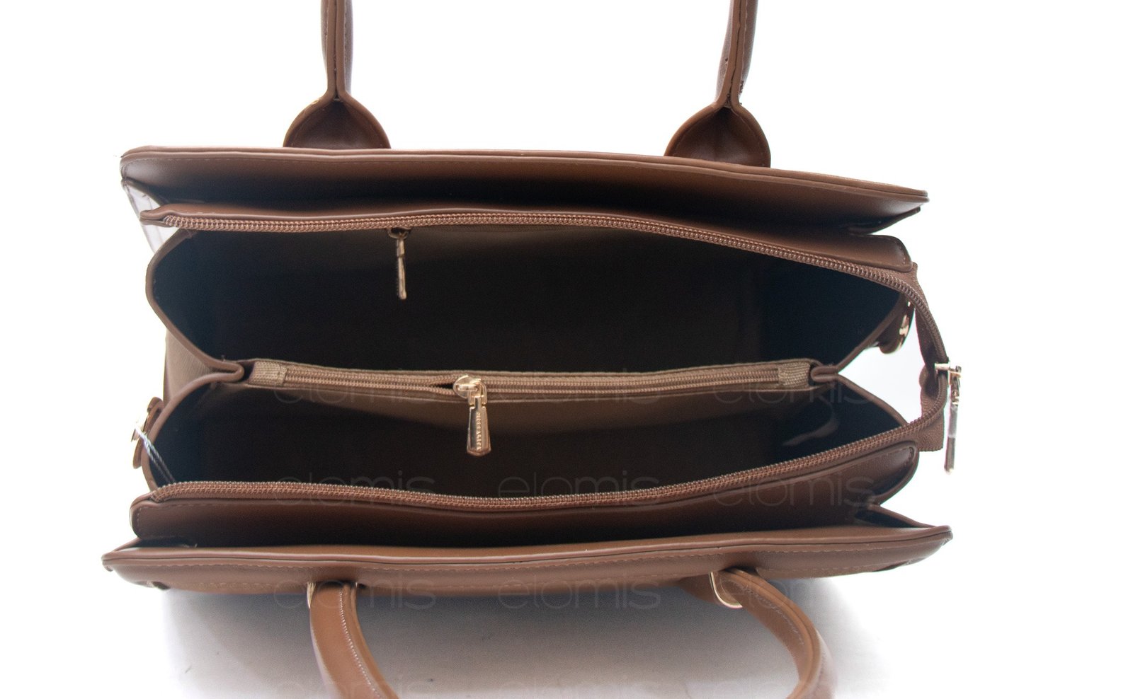 Sac à main " Miss Alita " à triple compartiments - Taupe – Image 10