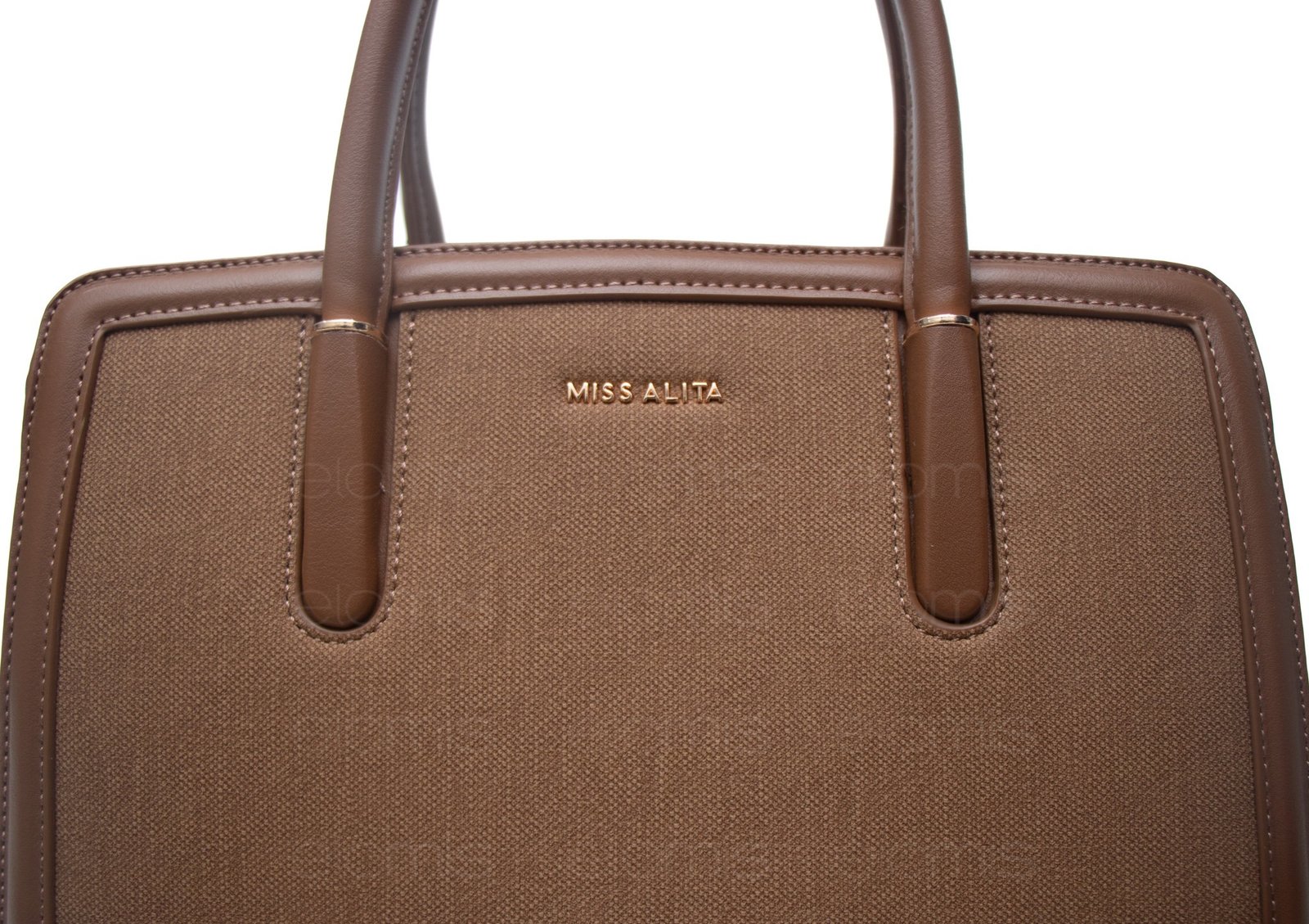 Sac à main " Miss Alita " à triple compartiments - Marron – Image 5