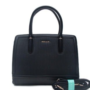 Alternative view of Sac à main " Miss Alita " à triple compartiments - Noir