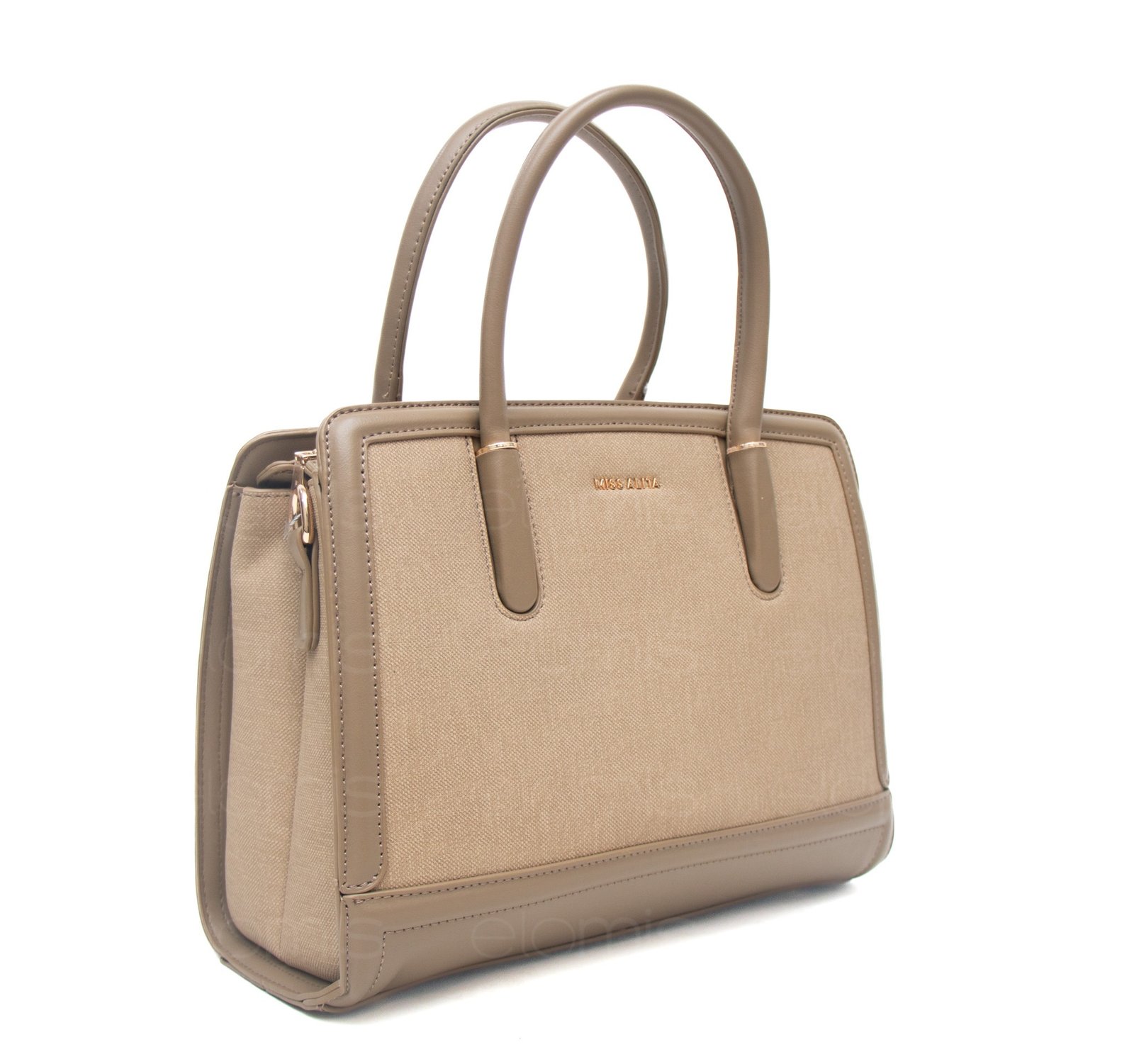 Sac à main " Miss Alita " à triple compartiments - Taupe – Image 4