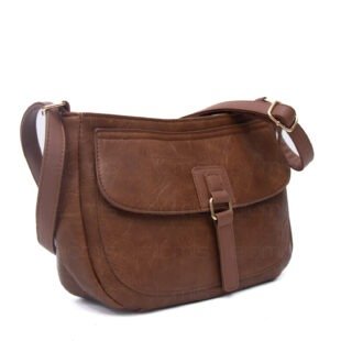 Alternative view of Sac bandoulière cognac - Marron