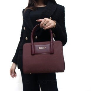 Alternative view of Sac à main " Miss Alita " classique - Bordeaux foncé