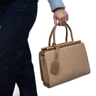 Alternative view of Sac à main " Miss Alita " à poignée rigide - Taupe