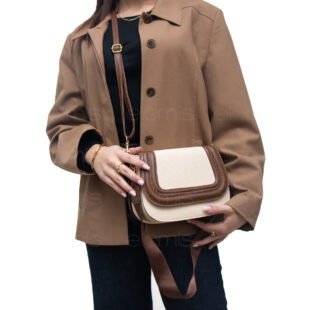 Alternative view of Sac bandoulière Glam - Beige / Marron