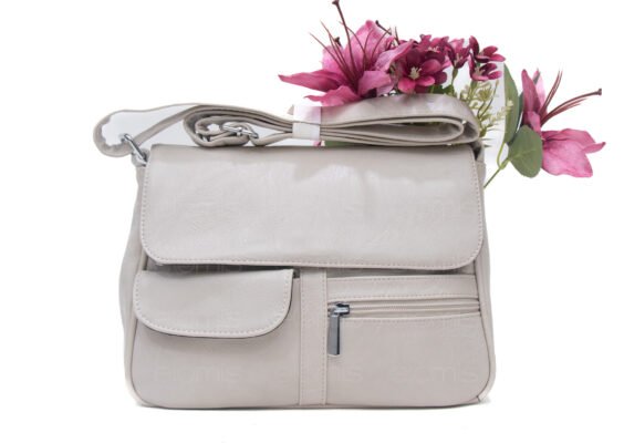 Sac bandoulière à 6 compartiments - Beige