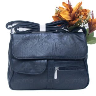 Sac bandoulière à 6 compartiments - Bleu foncé