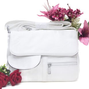 Sac bandoulière à 6 compartiments - Blanc