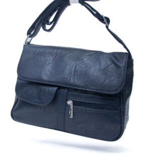 Alternative view of Sac bandoulière à 6 compartiments - Bleu foncé