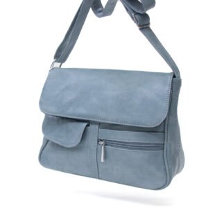 Alternative view of Sac bandoulière à 6 compartiments - Bleu pastel