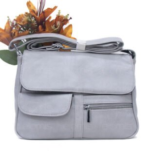 Sac bandoulière à 6 compartiments - Gris