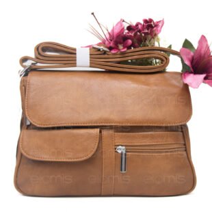 Sac bandoulière à 6 compartiments - Camel