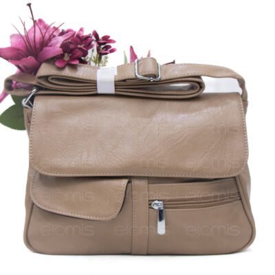 Sac bandoulière à 6 compartiments - Taupe