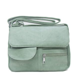 Sac bandoulière à 6 compartiments - Vert pastel