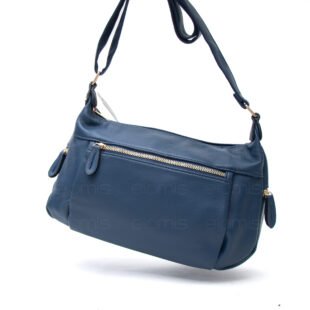 Alternative view of Sac bandoulière triple compartiments - Bleu