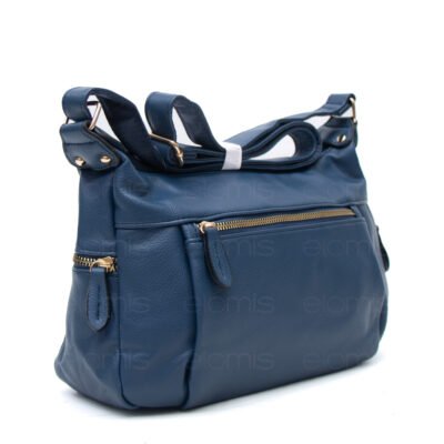Sac bandoulière triple compartiments - Bleu