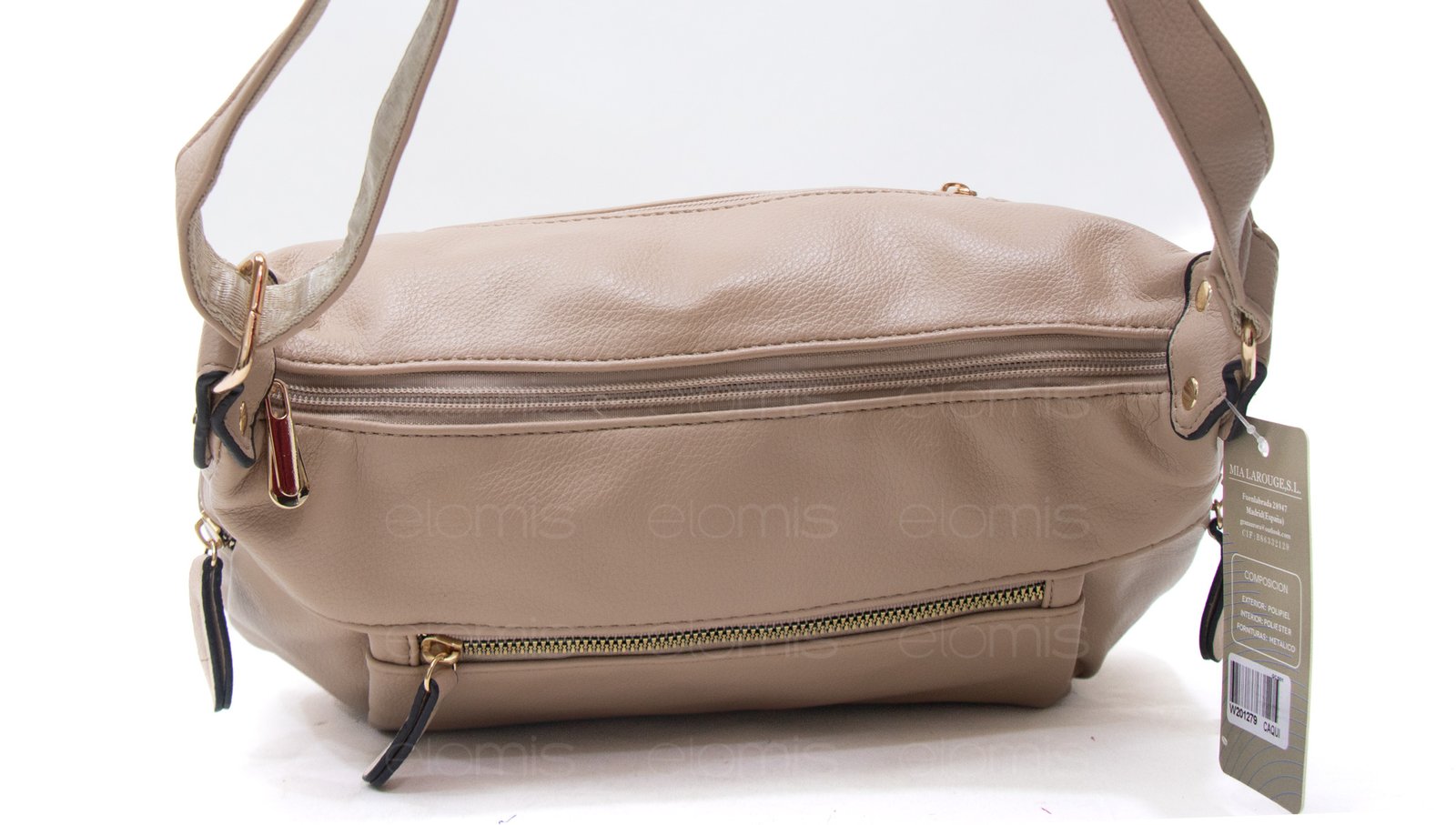 Sac bandoulière triple compartiments - Taupe – Image 7