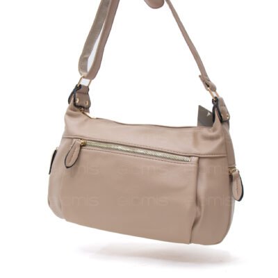 Alternative view of Sac bandoulière triple compartiments - Taupe