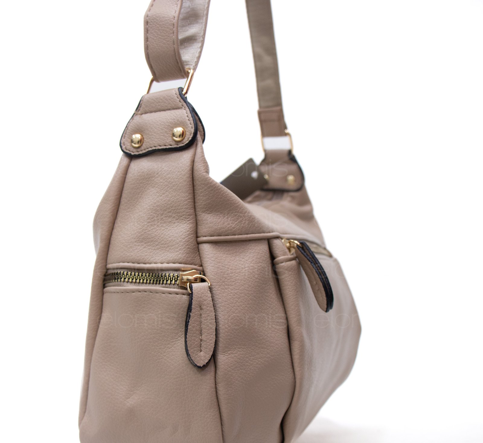 Sac bandoulière triple compartiments - Taupe – Image 5