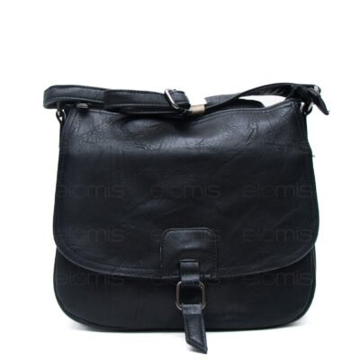 Sac bandoulière "Détails Argenté"  effet vintage avec boucle