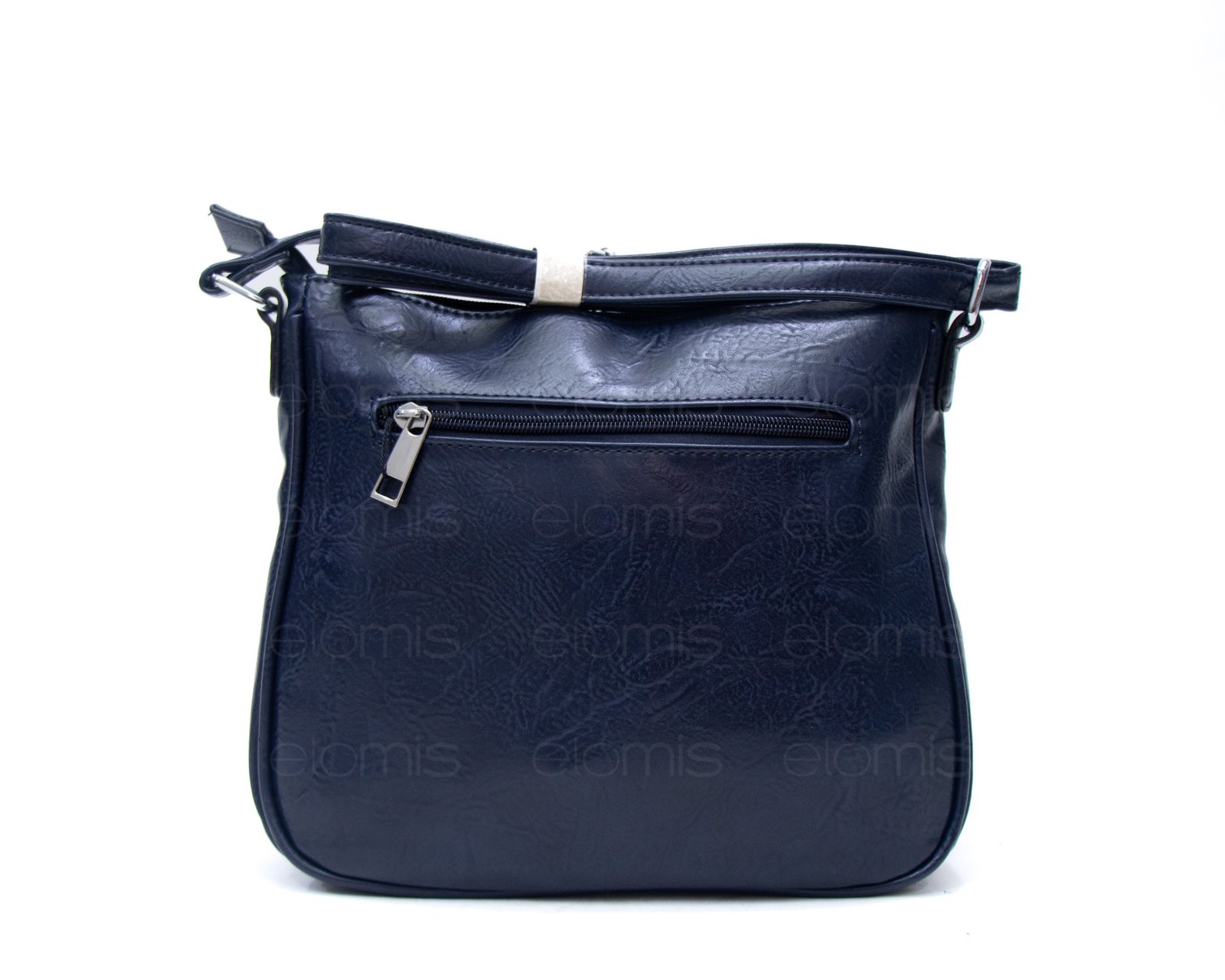 Sac bandoulière "Détails Argenté" effet vintage avec boucle - Bleu foncé – Image 7