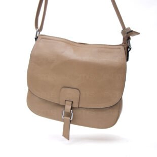 Alternative view of Sac bandoulière "Détails Argenté"  effet vintage avec boucle - Taupe