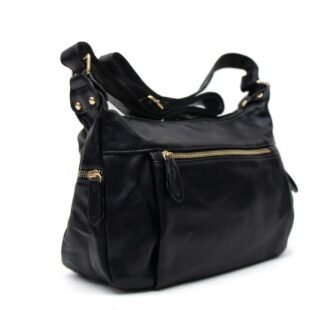 Sac bandoulière triple compartiments - Noir