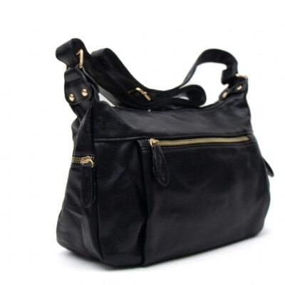 Sac bandoulière triple compartiments - Noir