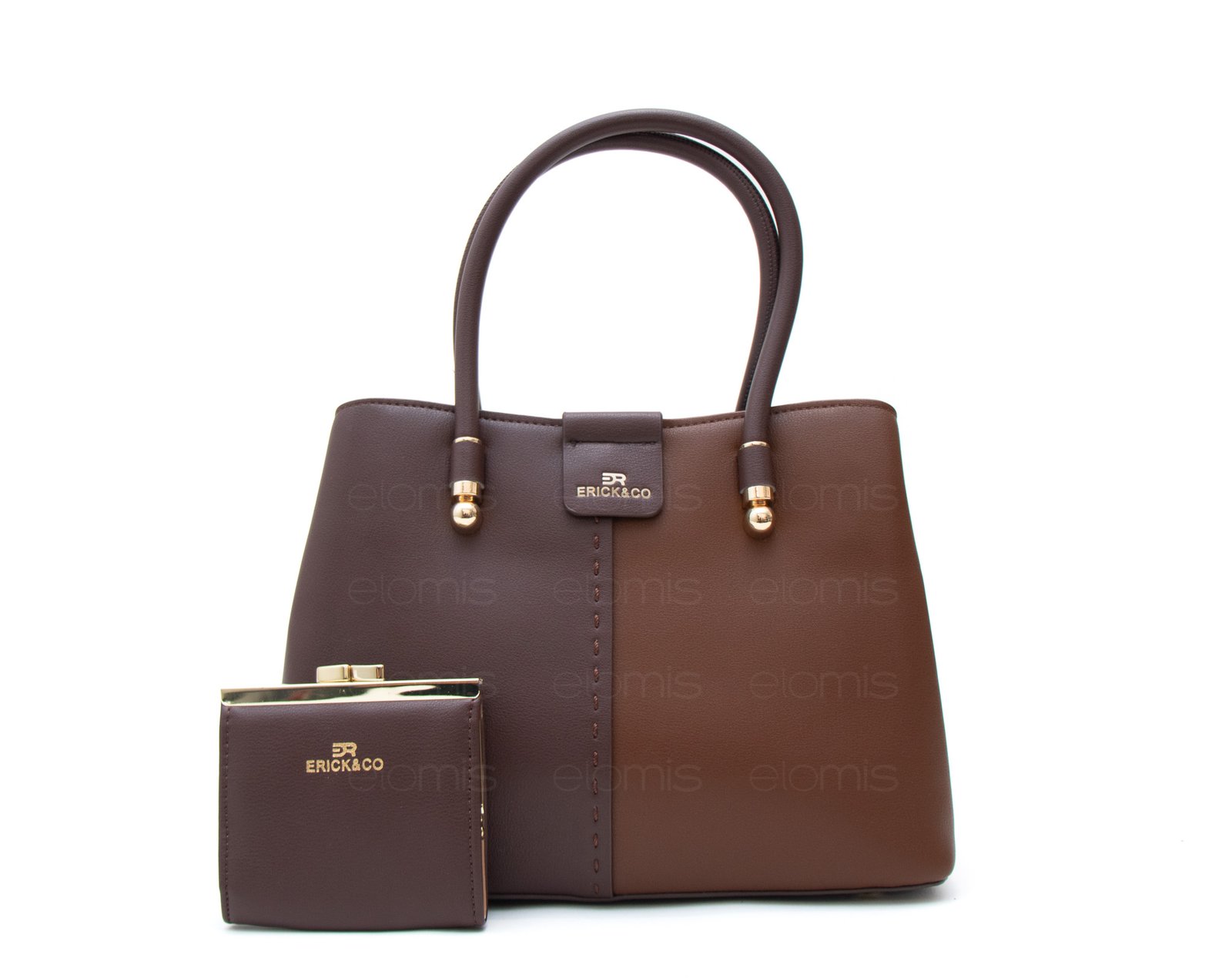 Sac à main bicolore + Porte-monnaie – Image 7
