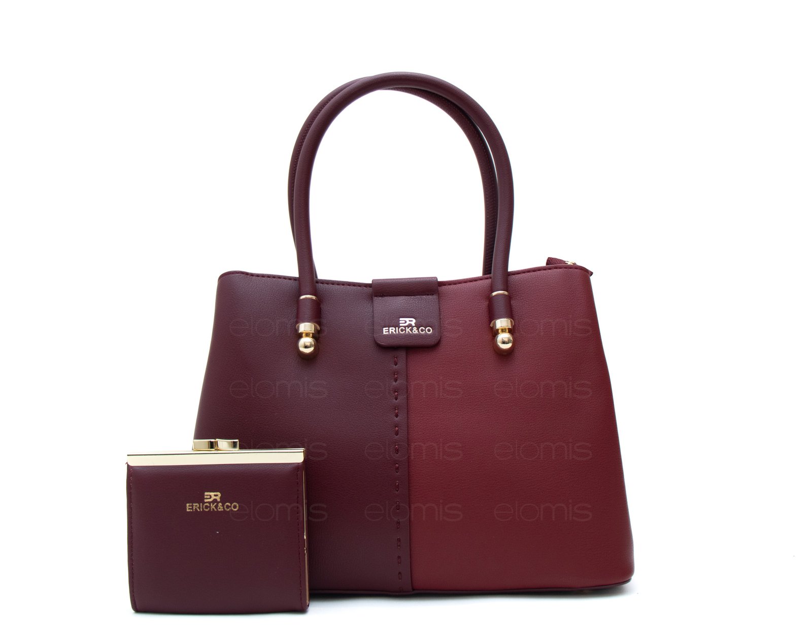 Sac à main bicolore + Porte-monnaie – Image 4