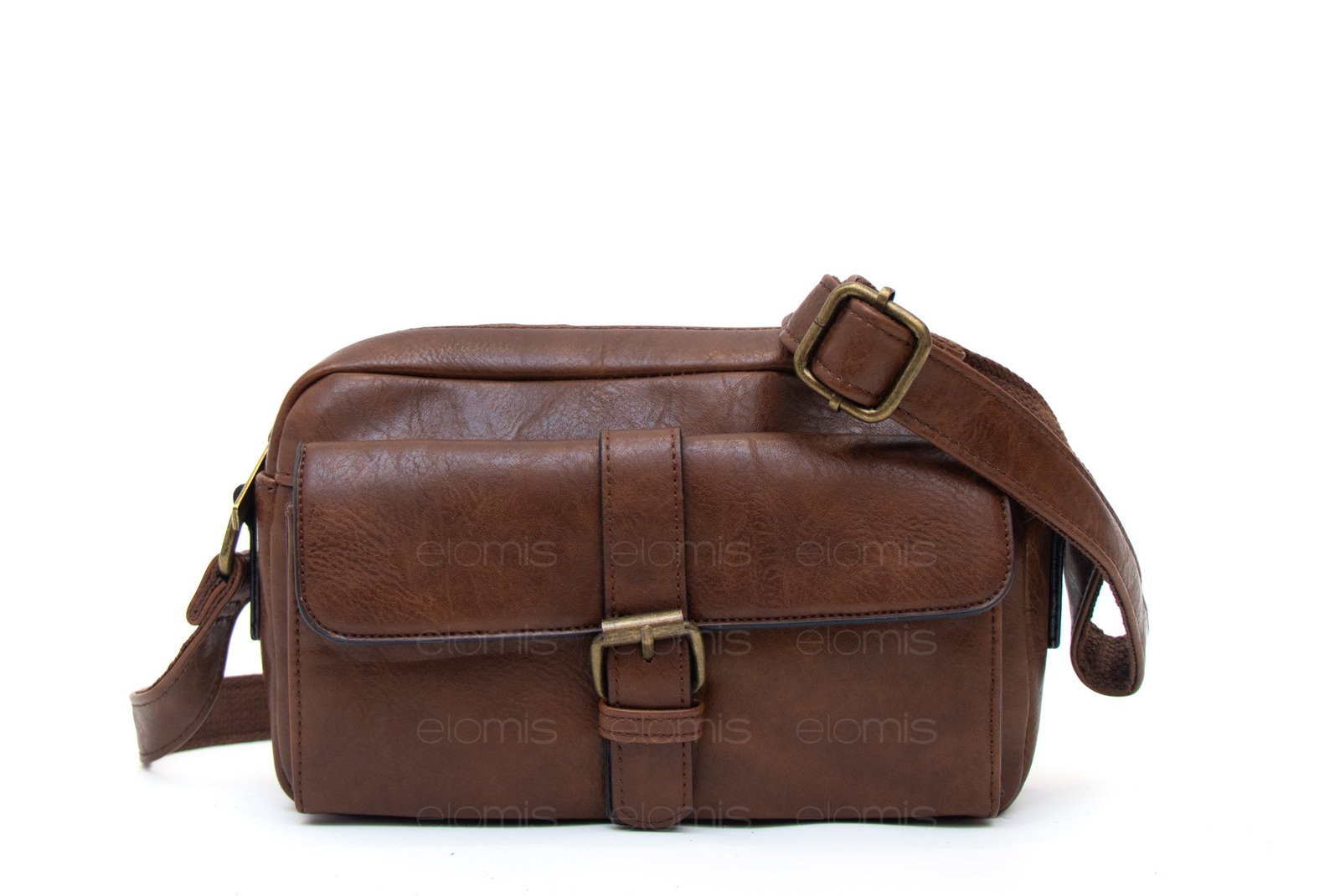 sac bandoulière à 3 compartiments vintage avec boucle – Image 3