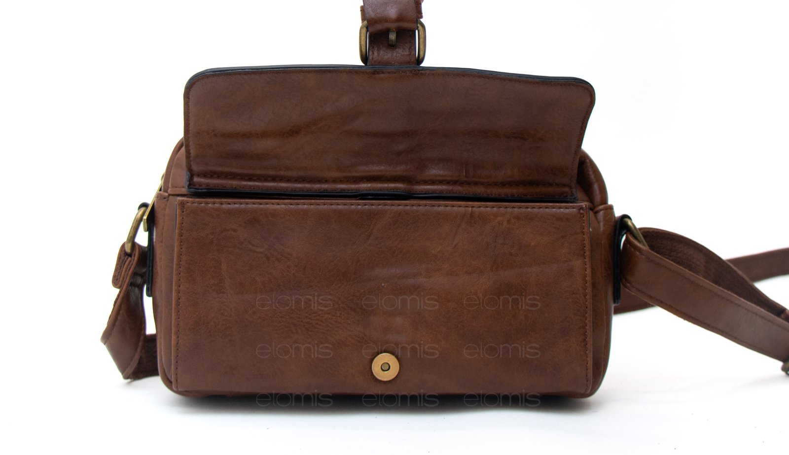 sac bandoulière à 3 compartiments vintage avec boucle – Image 5