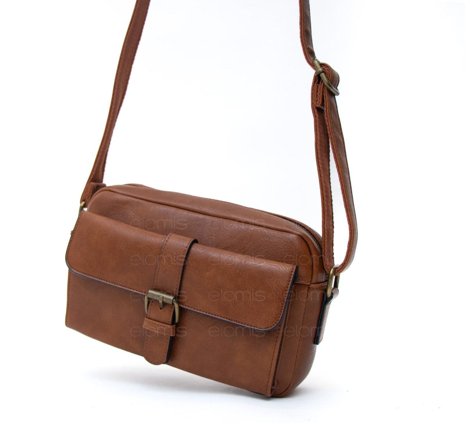 sac bandoulière à 3 compartiments vintage avec boucle – Image 7