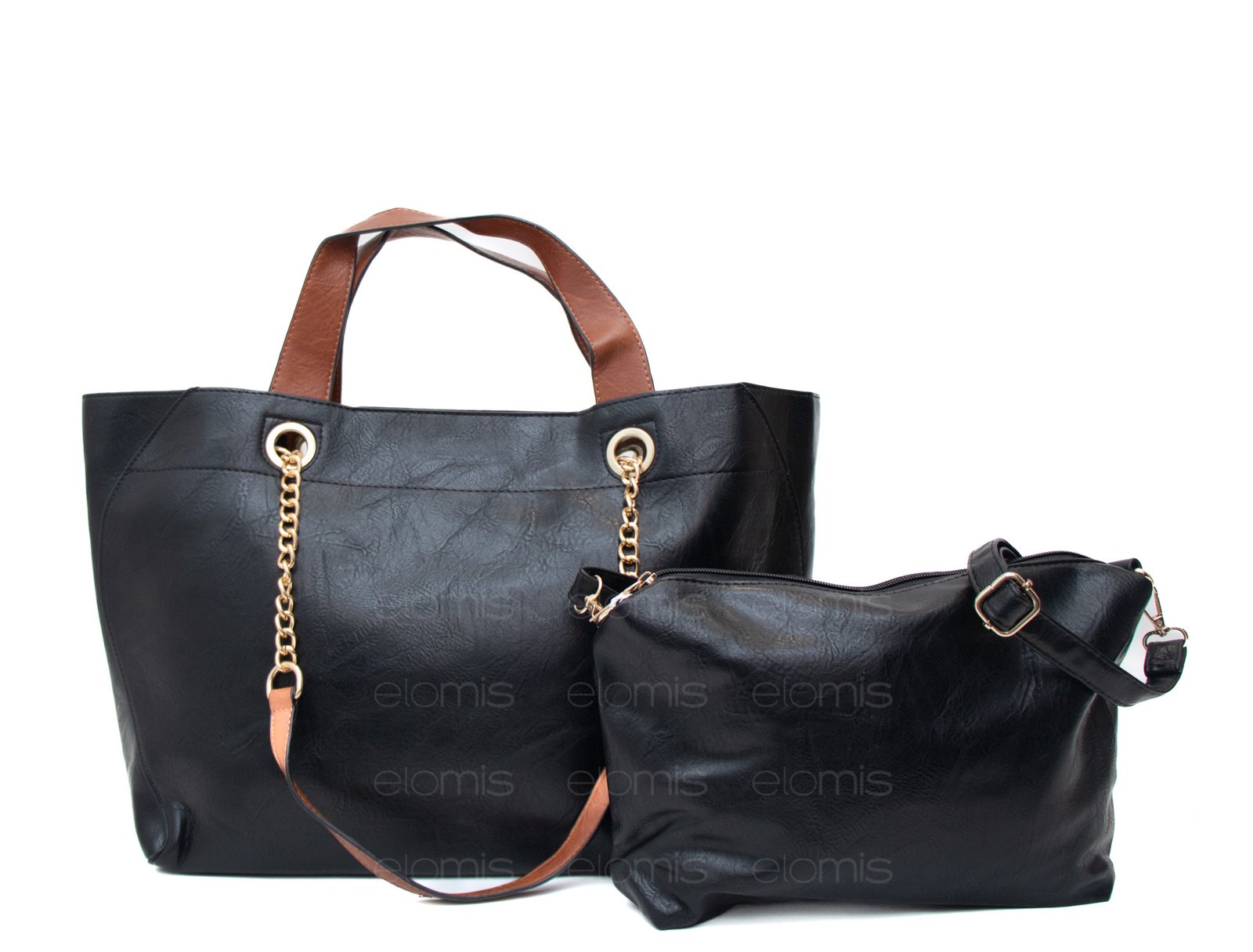 Sac à main / fourre tout classique + sac bandoulière – Image 1