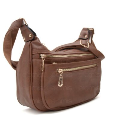 Sac bandoulière à 6 compartiments avec finitions doré