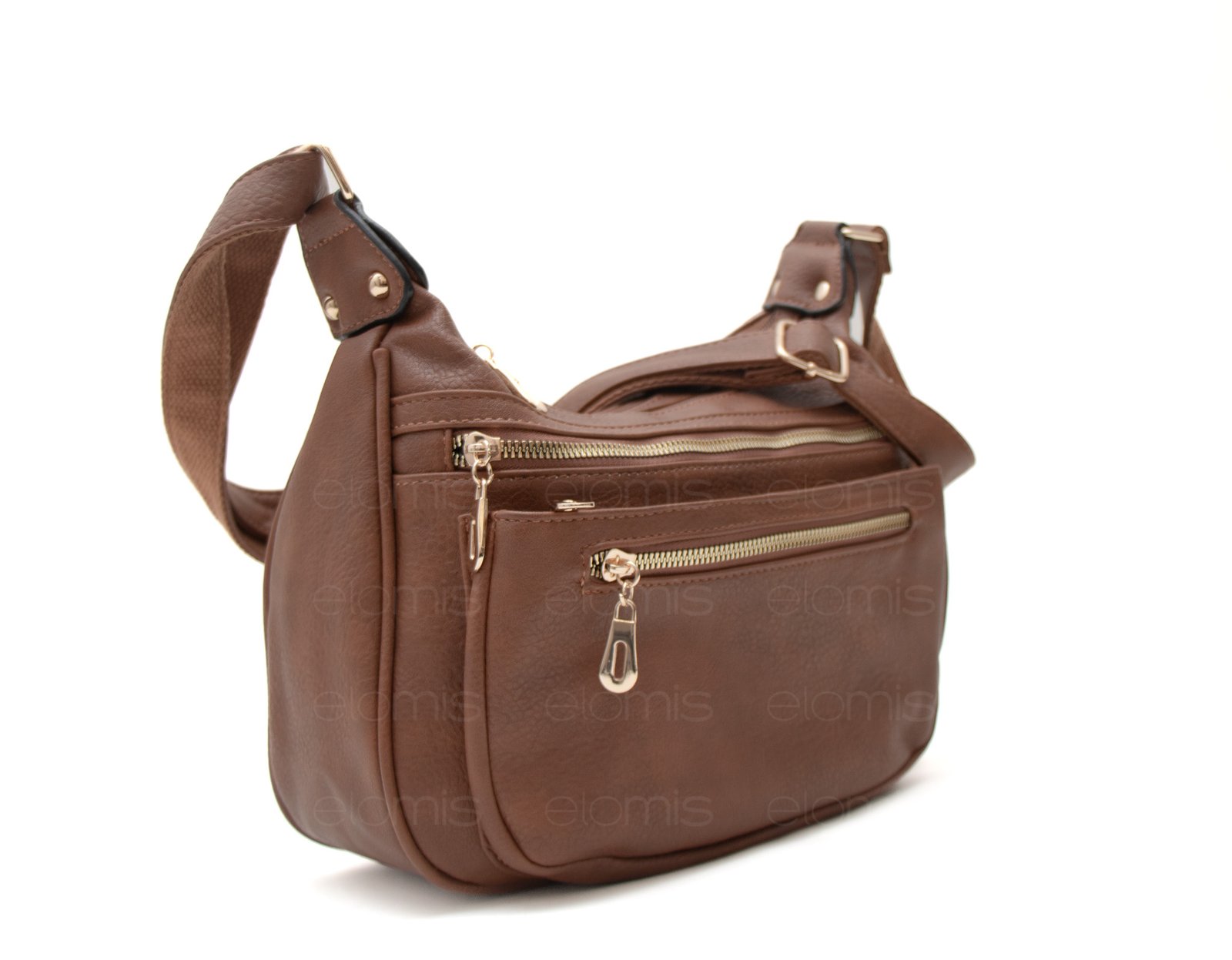 Sac bandoulière à 6 compartiments avec finitions doré – Image 1