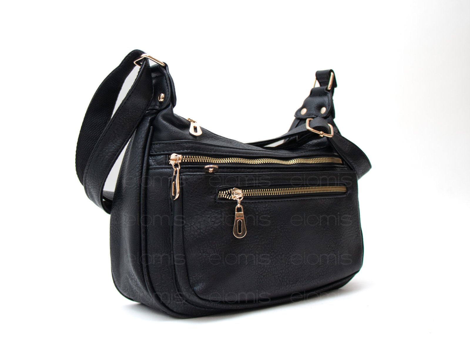 Sac bandoulière à 6 compartiments avec finitions doré – Image 2