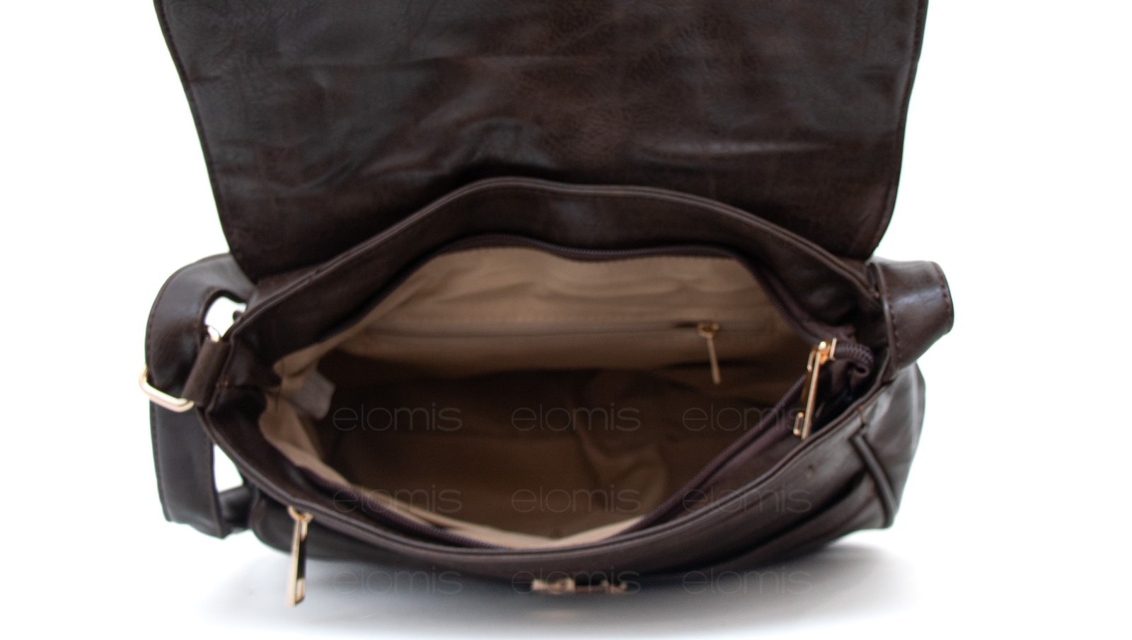 Sac bandoulière à 6 compartiments / Finitions dorées – Image 18