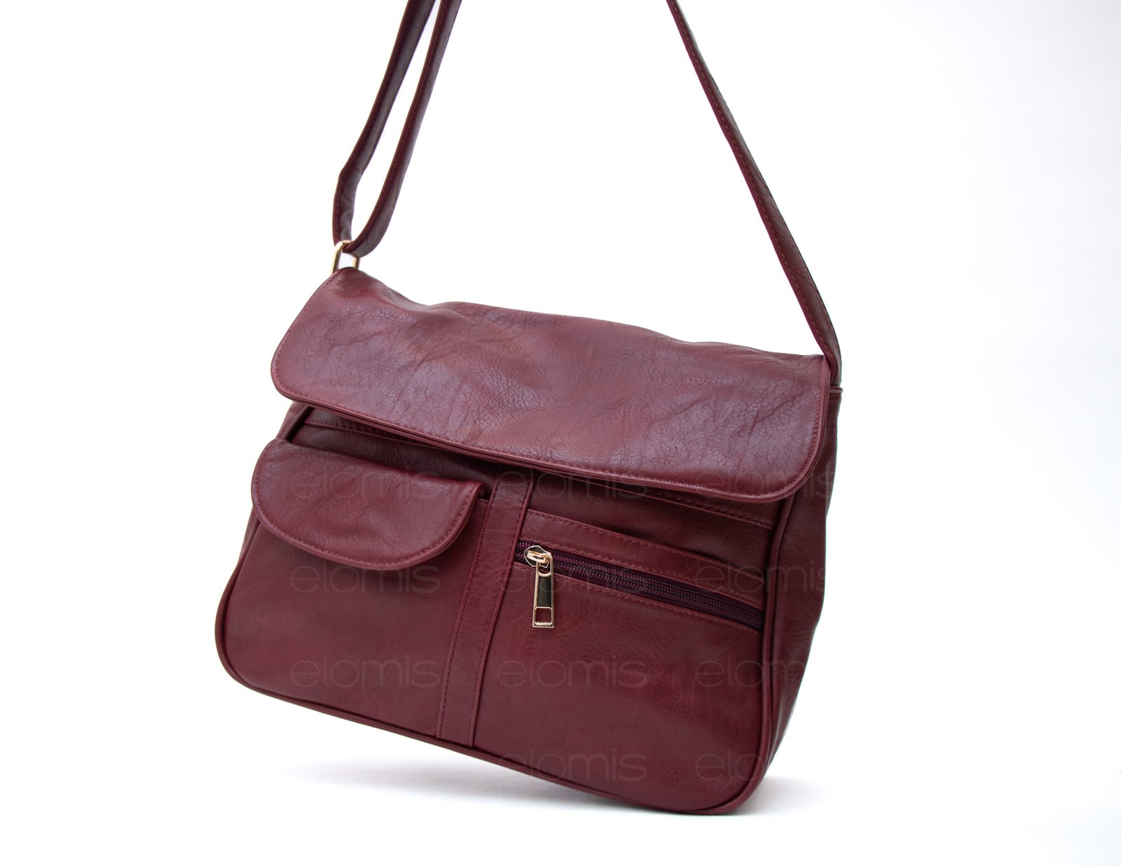 Sac bandoulière à 6 compartiments / Finitions dorées – Image 7