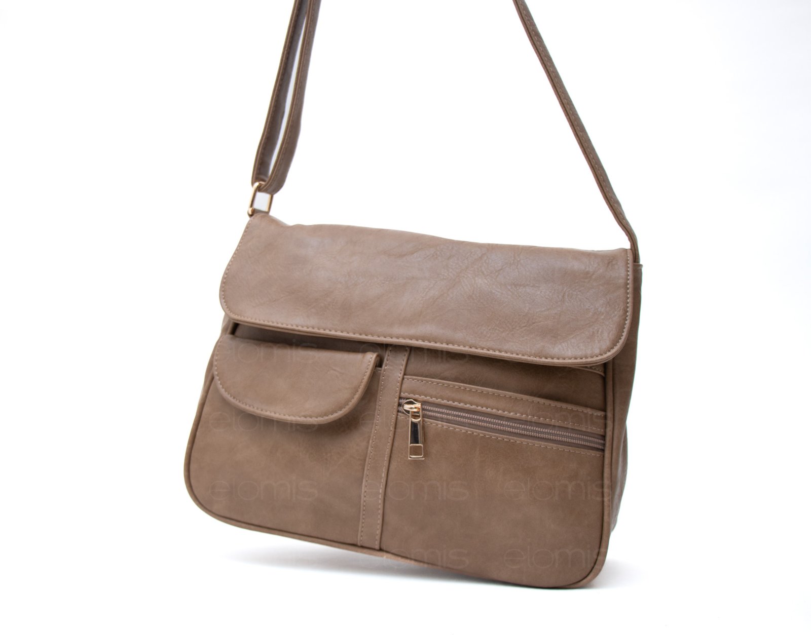 Sac bandoulière à 6 compartiments / Finitions dorées – Image 6