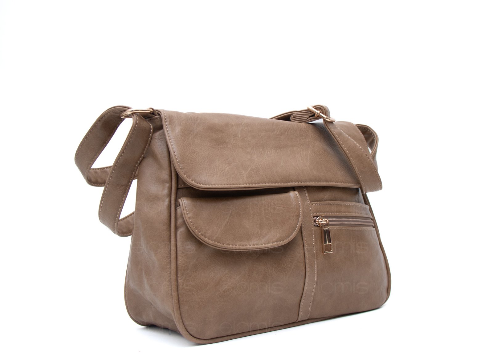 Sac bandoulière à 6 compartiments / Finitions dorées – Image 15