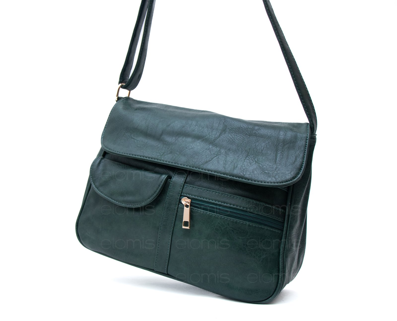 Sac bandoulière à 6 compartiments / Finitions dorées – Image 5