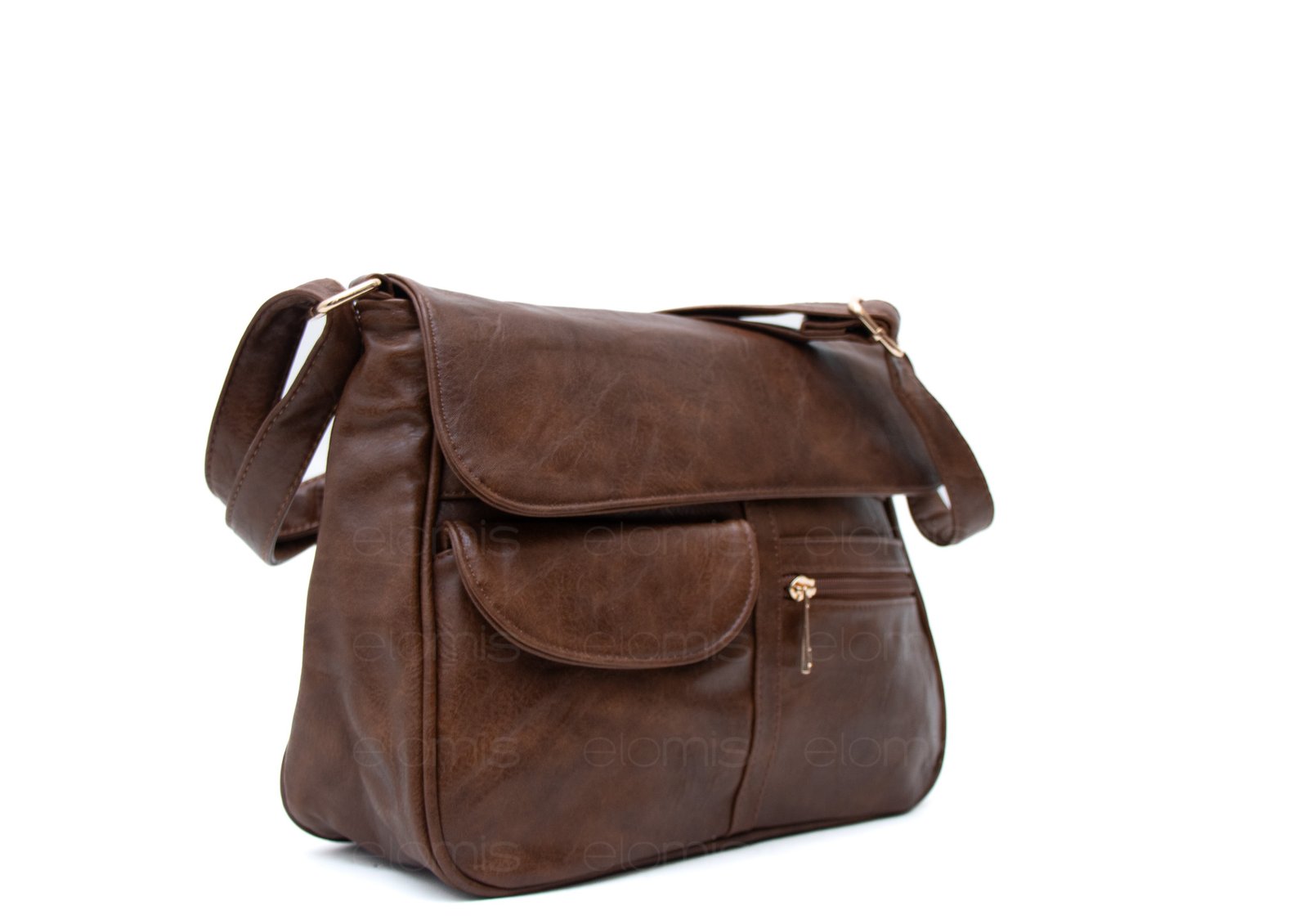 Sac bandoulière à 6 compartiments / Finitions dorées – Image 14