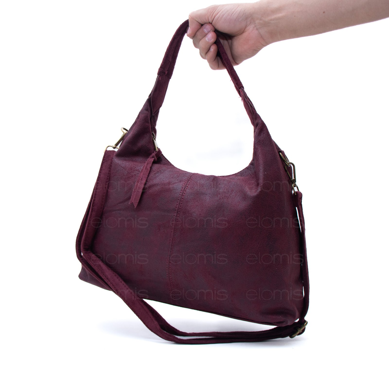 Sac fourre tout lune en daim (moyenne taille) – Image 8