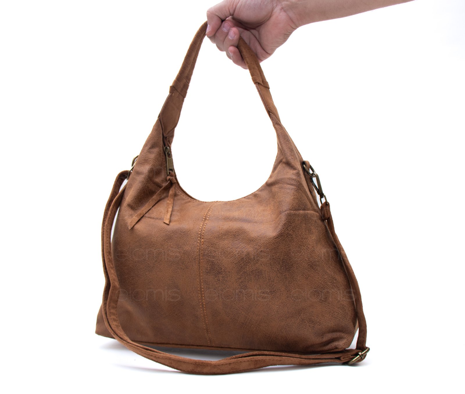 Sac fourre tout lune en daim (moyenne taille) – Image 9