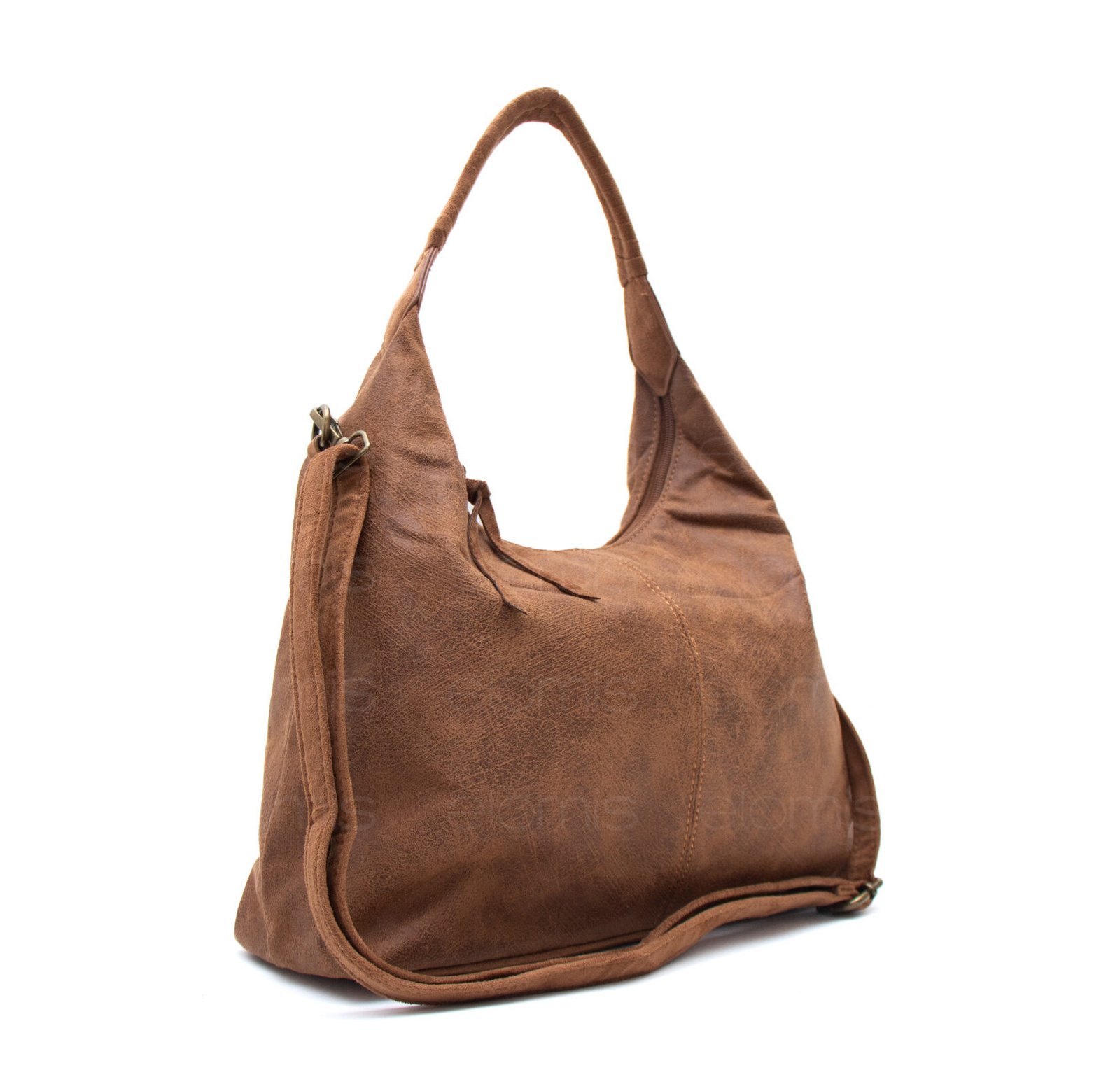 Sac fourre tout lune en daim (moyenne taille) – Image 1