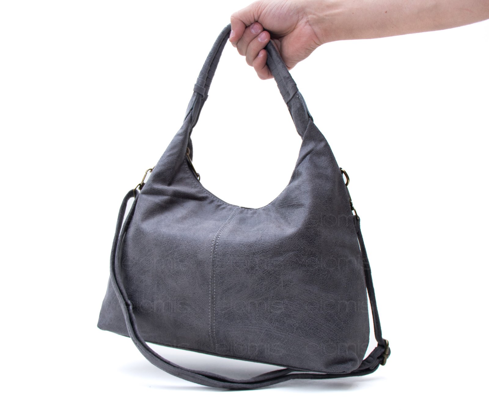 Sac fourre tout lune en daim (moyenne taille) – Image 7
